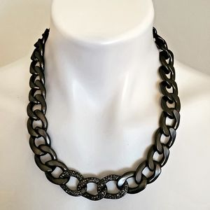 Lane Bryant Set Gunmetal Necklace and Bracelet Set